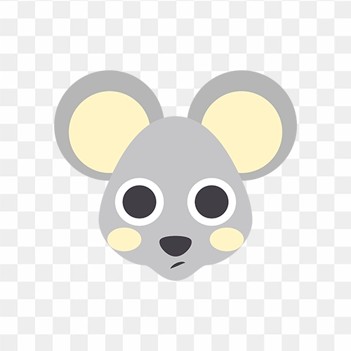 Mouse face emoji png transparent image